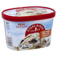 Stoneridge Creamery Ice Cream, Real, Caramel Praline Sundae, 1.5 Quart