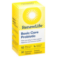 RenewLife Basic Care Probiotic, Vegetarian Capsules, 30 Each