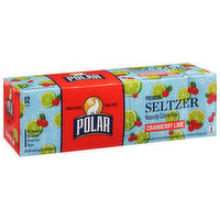 Polar Seltzer, Premium, Cranberry Lime, 12 Each