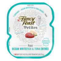 Fancy Feast Petites Cat Food, Pate, Ocean Whitefish & Tuna Entree, 2 Each