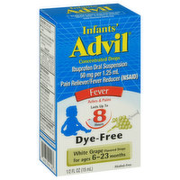 Advil Ibuprofen Oral Suspension, Infants, Concentrated Drops, White Grape, 0.5 Fluid ounce