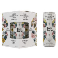 Two Chicks Elderflower Pear Vodka Cocktail 4 Pack Cans, 1 Litre