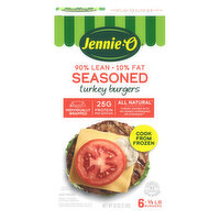 Jennie-O Turkey Burgers, Seasoned, 90%/10%, 6 Each