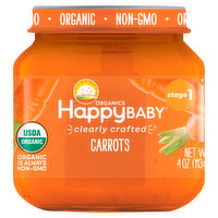 HappyBaby Organics Carrots, Clearly Crafted, Stage 1, 4 Ounce