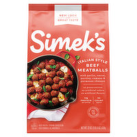 Simek's Meatballs, Beef, Italian Style, 22 Ounce