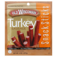 Old Wisconsin Snack Sticks, Turkey Sausage, 8 Ounce