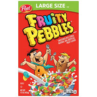 Fruity Pebbles Rice Cereal, Sweetened, Large, 15 Ounce