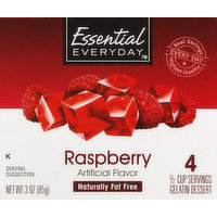 Essential Everyday Gelatin Dessert, Raspberry, 3 Ounce