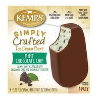 Kemps Simply Crafted Ice Cream Bars, Mint Chip, 4 Each