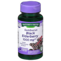 Nature's Truth Sambucus Black Elderberry, 1000 mg, Quick Release Capsules, 100 Each