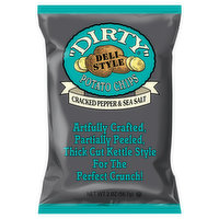 Dirty Deli Style Potato Chips, Cracked Pepper & Sea Salt, 2 Ounce