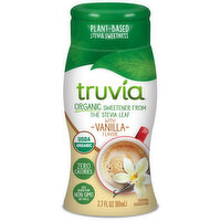 Truvia Organic Zero-Calorie Liquid Stevia Sweetener, 2.7 fluid ounce bottle, Vanilla flavor, 2.7 Fluid ounce