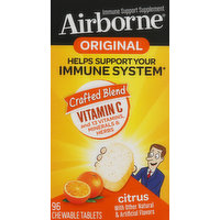 Airborne Immune Support Supplement, Citrus, Original, Chewable Tablets, 96 Each