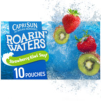 Capri Sun Roarin' Waters Strawberry Kiwi Surf Naturally Flavored Water Beverage, 10 Each