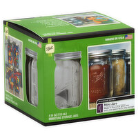 Set of 4 Mini Optic Spice Jars, 4oz