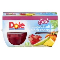 Dole Mixed Fruit in Black Cherry Gel 4 pack, 4.3 Ounce