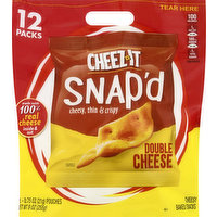 Cheez-It Cheesy Baked Snacks, Double Cheese, 12 Pack, 12 Each