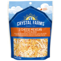 Crystal Farms Cheese, 3 Cheese Mexican Style Blend, 7 Ounce