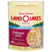 Land O Lakes Shredded Cheese, Traditional Cut, Cheddar Jack, 8 Ounce