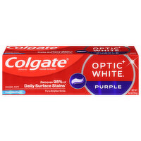 Colgate Optic White Toothpaste, Purple, Fresh Mint Paste, 4.2 Ounce