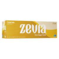 Zevia Soda, Zero Sugar, Cream, 12 Each