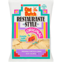 Old Dutch Restaurante Style Original Premium Tortilla Chips, 13 Ounce