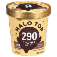 Halo Top Ice Cream, Light, Oatmeal Cookie, 1 Pint