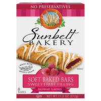 Sunbelt Bakery Soft Baked Bars, Raspberry Flavored, 8 Each
