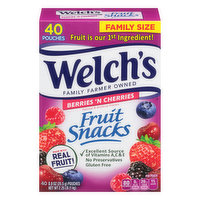 Welch's Fruit Snacks, Berries 'n Cherries, Family Size, 40 Each