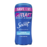 Secret Outlast Outlast Clear Gel Antiperspirant Deodorant for Women, Completely Clean, 5.2 Ounce