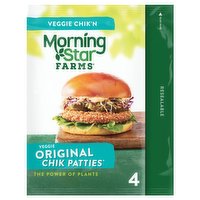MorningStar Farms Meatless Chicken Patties, Original, 4 Each