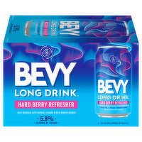 Bevy Long Drink Hard Refresher, Berry, 6 Each