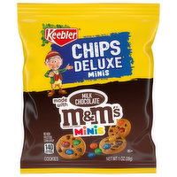 Keebler Chips Deluxe Cookies, M&M's Milk Chocolate, Minis, 1 Ounce