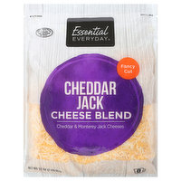 Essential Everyday Cheese Blend, Cheddar Jack, Fancy Cut, Shredded, 32 Ounce