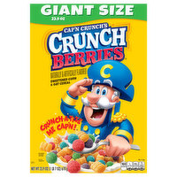 Cap'n Crunch's Cereal, Crunch Berries, Giant Size, 23.9 Ounce