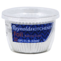 Reynolds Kitchens Baking Cups, Foil, 2-1/2 Inches, 32 Each