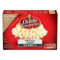 Orville Redenbacher's Popping Corn, Kettle Corn, 3 Classic Bags, 3 Each