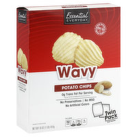 Essential Everyday Potato Chips, Wavy, 16 Ounce