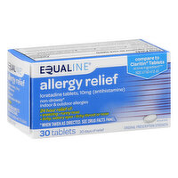 Equaline Allergy Relief, Original Prescription Strength, Tablets, 30 Each