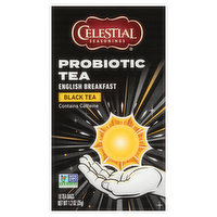 Celestial Seasonings Probiotic Tea English Breakfast Black Tea Bags, 1.2 Ounce