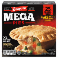 Banquet Mega Pies Mega Frozen Chicken Pot Pie, 14 Ounce