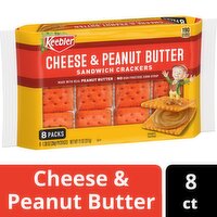Keebler Sandwich Crackers, Cheese and Peanut Butter, 11 Ounce