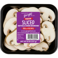 Giorgio Sliced Baby Bella (Crimini) Mushrooms, 8 Ounce