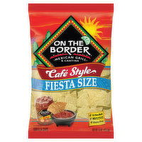 On the Border Tortilla Chips, Mexican Grill & Cantina, Cafe Style, Fiesta Size, 15 Ounce