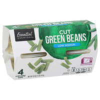 Essential Everyday Green Beans, Low Sodium, Cut, 4 Each