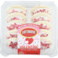 Lofthouse Sugar Cookies, Frosted, Valentine, 13.5 Ounce