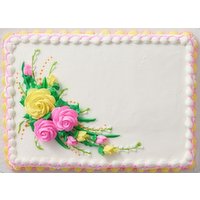 Cub Bakery 1/4 Decorated Sheet Marble Cake Buttercreme Icing, 1 Each