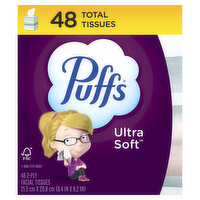 Puffs Ultra Soft Puffs Ultra Soft Facial Tissues, 1 Count, 48 Each
