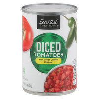 Essential Everyday Tomatoes, with Green Chilies Original, Diced, 14.5 Ounce