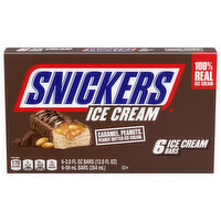 Snickers Ice Cream Bars, Caramel/Peanuts, 6 Each